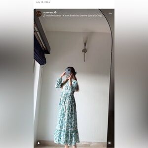 French lace floral maxi dress